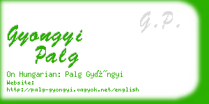 gyongyi palg business card